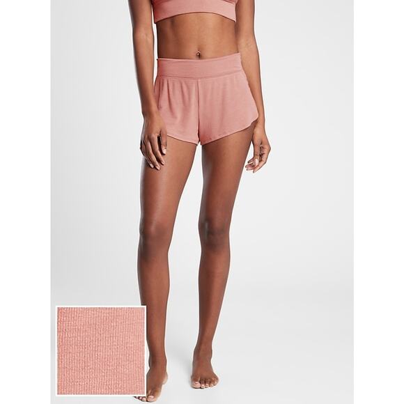 Athleta Other - Athleta Pull-on Well Rested Rib Sleep Short in Pink Size L